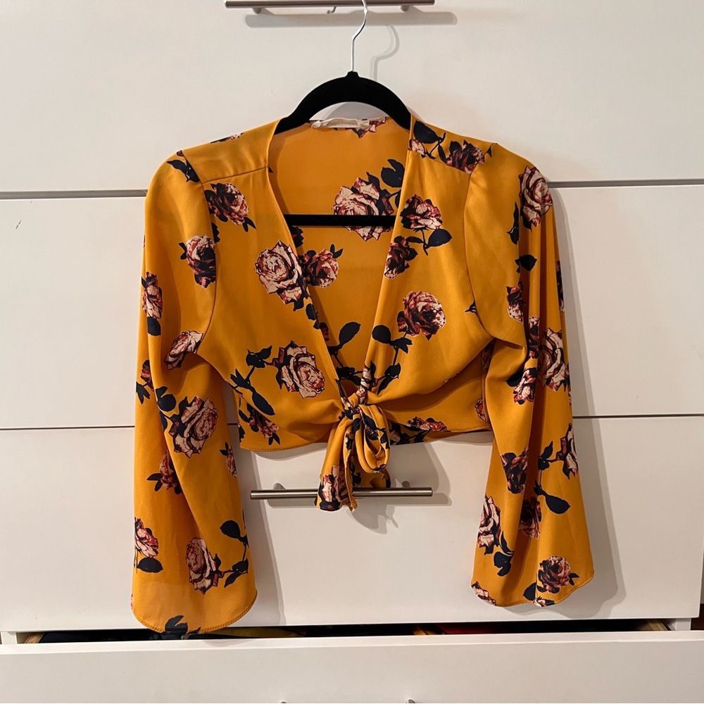 floral tie shirt